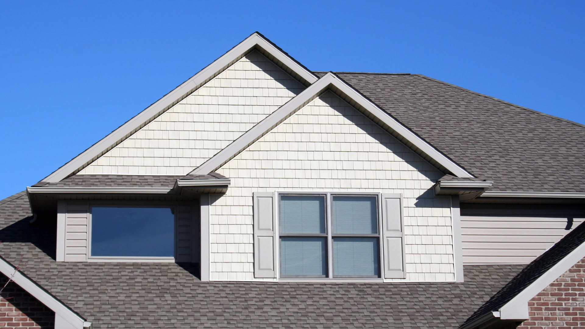 clean roofing installation service of residential house